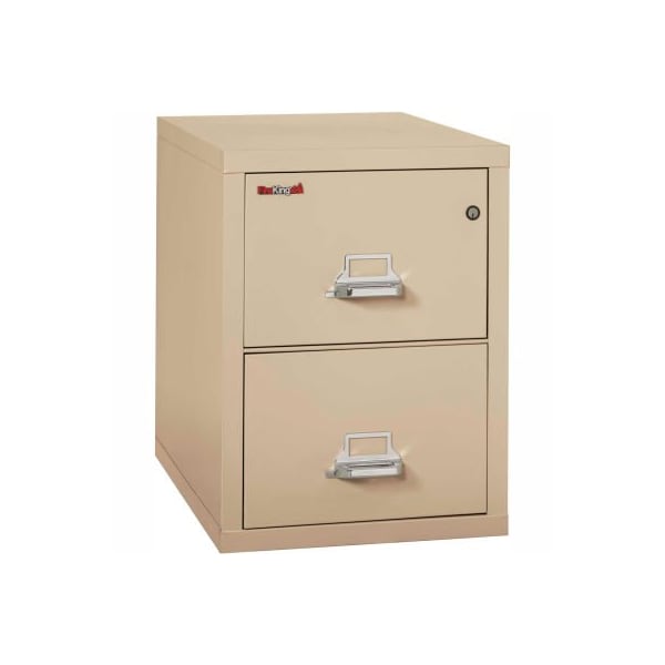 Fire King Fireking Fireproof 2 Drawer Vertical File Cabinet - Legal Size 21"W x 31-1/2"D x 28"H - Putty - 2-2131-CPA