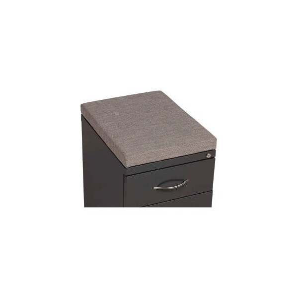 Hirsh Industries Interion 2 Drawer BoxFile Pedestal  Charcoal with Gray Cushion Top - 695610