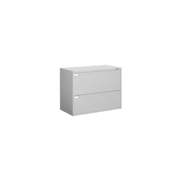 Gec Global 9300 Series 42"W 2 Drawer Binder Lateral File - Gray - 9342P2F1-H-LGR