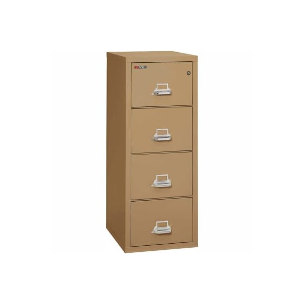 Fire King Fireking Fireproof 4 Drawer Vertical File Cabinet - Legal Size 21"W x 25"D x 53"H - Sand - 4\2125CSA