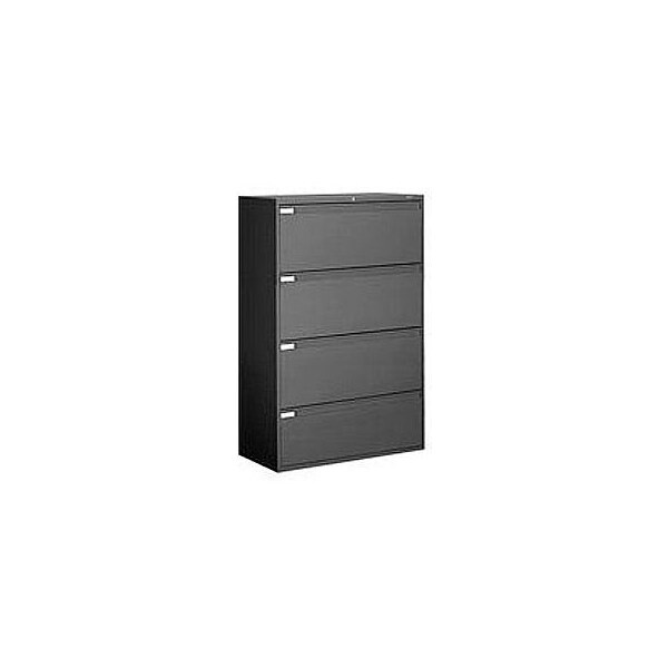 Gec Global 9300 Series 36"W 4 Drawer Binder Lateral File - Black - 9336P-4F-1HBLK