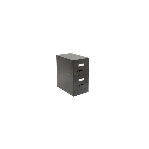 Gec Global Vertical File Legal Size 2 Drawer 25"D, Black - 25-251BLK