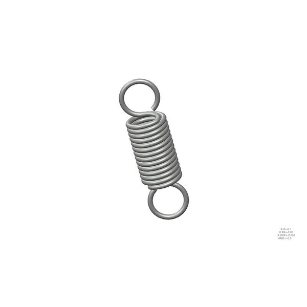 Approved Vendor Extension Spring, O=1.000, L= 3.50, W= .125 - G609968227