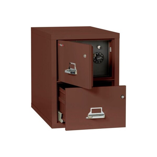 Fire King Fireking Fireproof 2 Drawer Vertical Safe-In-File Legal 20-13/16"Wx31-9/16"Dx27-3/4"H Brown - 2-2131-CBRSF