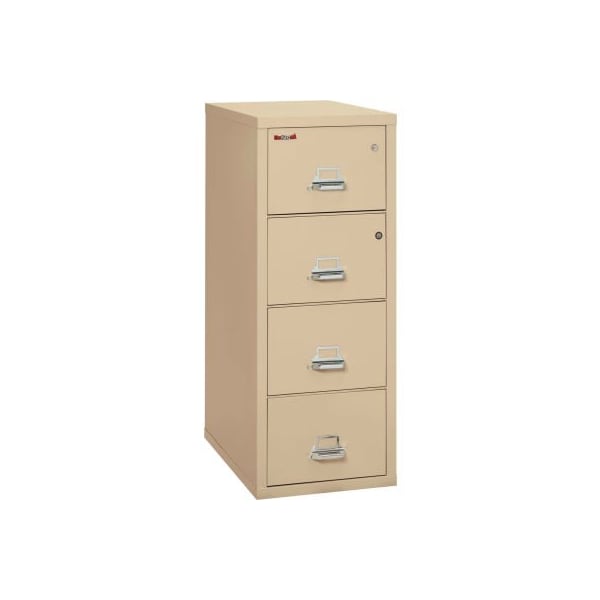 Fire King Fireking Fireproof 4 Drawer Vertical Safe-In-File Legal 20-13/16"Wx31-9/16"Dx52-3/4"H Parchment - 4-2131-CPASF