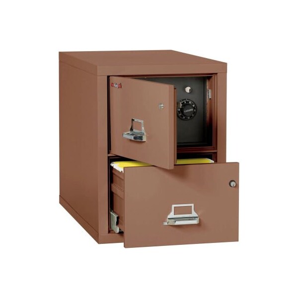 Fire King Fireking Fireproof 2 Drawer Vertical Safe-In-File Legal 20-13/16"Wx31-9/16"Dx27-3/4"H Tan - 2-2131-CTNSF
