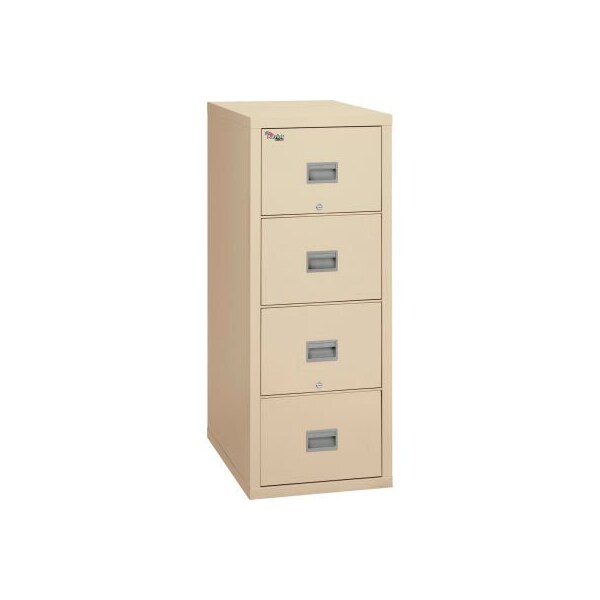 Fire King Fireking Fireproof 4 Drawer Vertical File Cabinet Letter 17-3/4"Wx31-9/16"Dx52-3/4"H Parchment - 4P1831-CPA