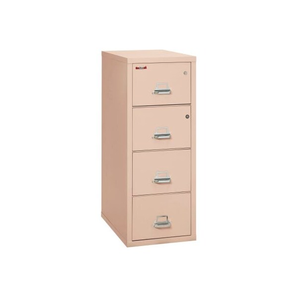 Fire King Fireking Fireproof 4 Drawer Vertical Safe-In-File Legal 20-13/16"Wx31-9/16"Dx52-3/4"H Champagne - 4-2131-CCHSF