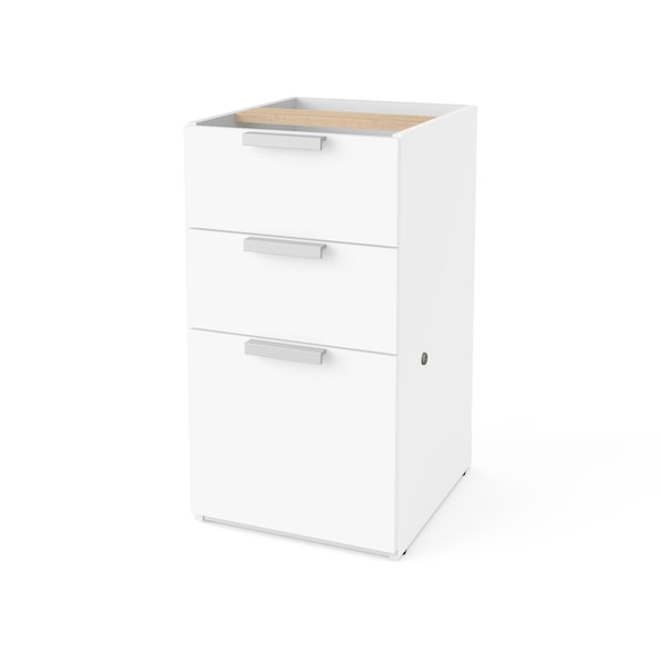 Bestar Pro-Concept Plus 16W Add-On Pedestal with 3 Drawers, White - 110620-1117