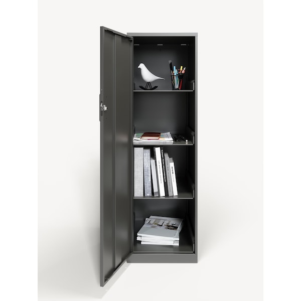 Space Solutions 14.25 in W SOHO Storage Cabinets, Charcoal - 22600
