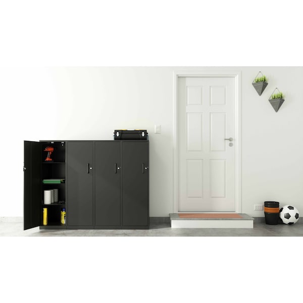 Space Solutions 14.25 in W SOHO Storage Cabinets, Charcoal - 22600