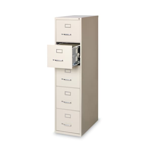 Hirsh Industries 15 in W 5 Drawer File Cabinets, Putty, Letter - HVF1562PY