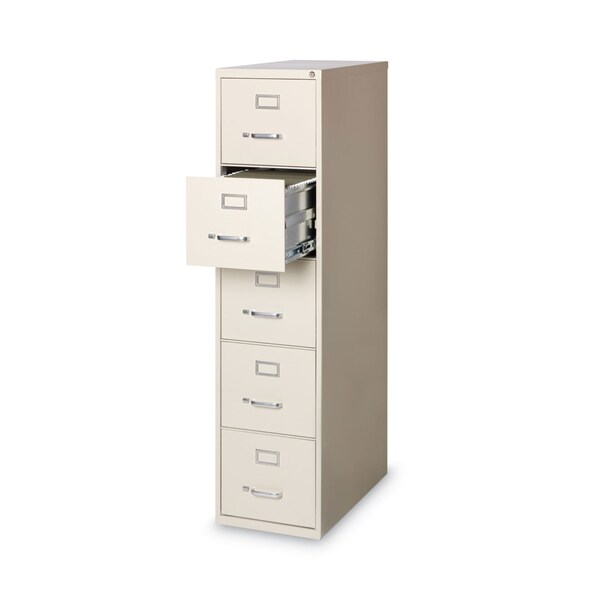 Hirsh Industries 15 in W 5 Drawer File Cabinets, Putty, Letter - HVF1562PY