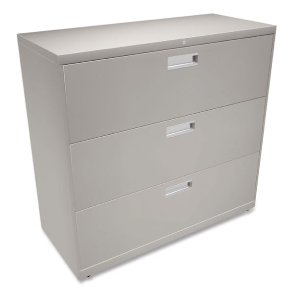 Hon 42" W 3 Drawer File Cabinet, Light Gray, A4/Legal/Letter - H693.L.Q