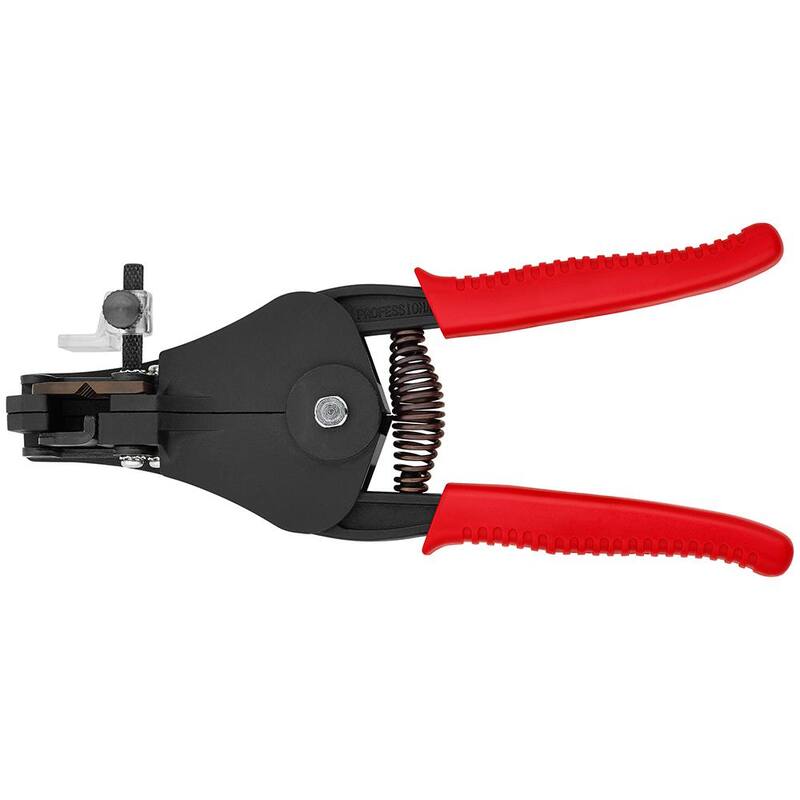 KNIPEX 7-1/4 in. Automatic Wire Stripper with Adapted Blades - 12 11 180