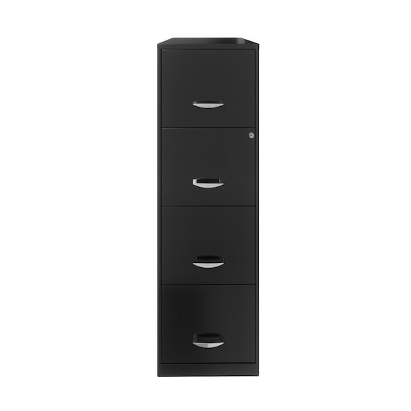 Space Solutions 14.25 in W 4 Drawer Vertical File Cabinet, Charcoal - 24047