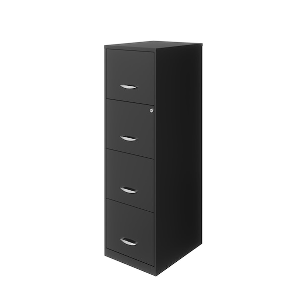 Space Solutions 14.25 in W 4 Drawer Vertical File Cabinet, Charcoal - 24047
