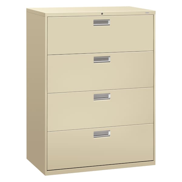 Hon 42" W 4 Drawer File Cabinet, Putty, A4/Legal/Letter - H694.L.L