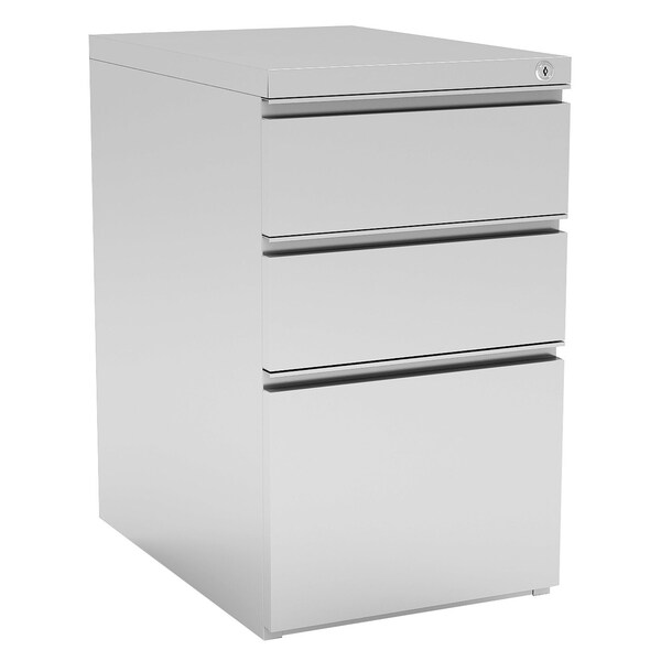 Officesource Metal Pedestals 3 Drawer Metal File and Dual Box Pedestal - 22''D - OSCPSBBFSI