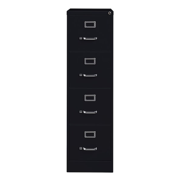 Hirsh 15" W 4 Drawer Vertical File Cabinet, Black, Letter - 16699