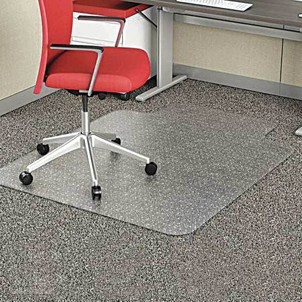 Zoro Select Chair Mat, Traditional Lip, 36 x 48 In. - 29PL62