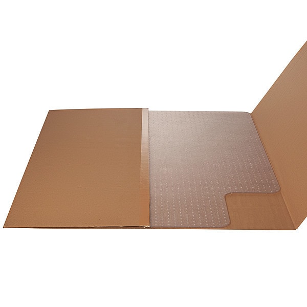 Deflecto Chair Mat, Traditional Lip, Clear, 46"x60" - CM14433FGR