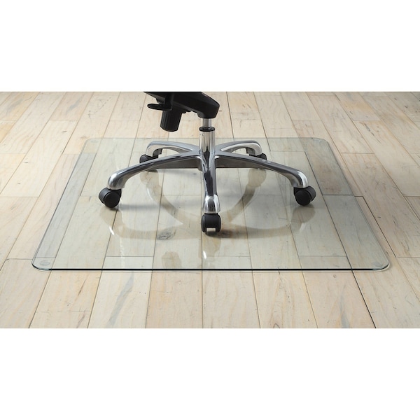 Lorell Tempered Glass Chairmat, 36" L x 46" W - 82833