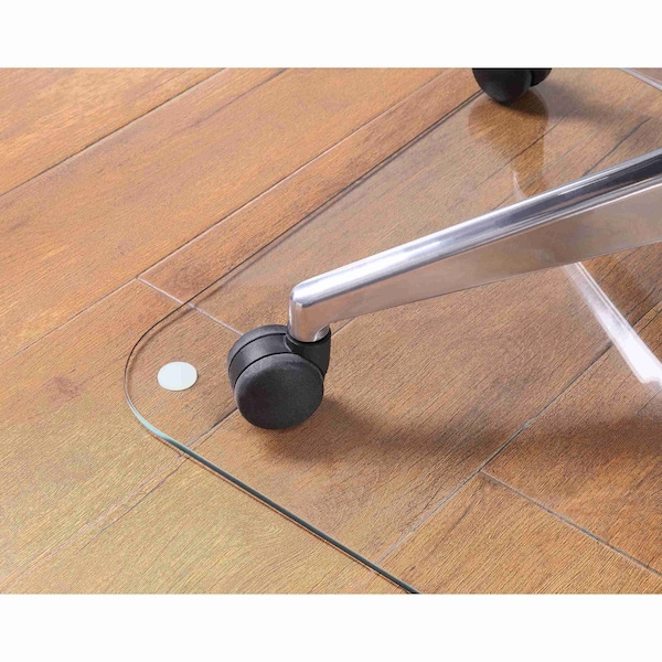Lorell Tempered Glass Chairmat, 36" L x 46" W - 82833