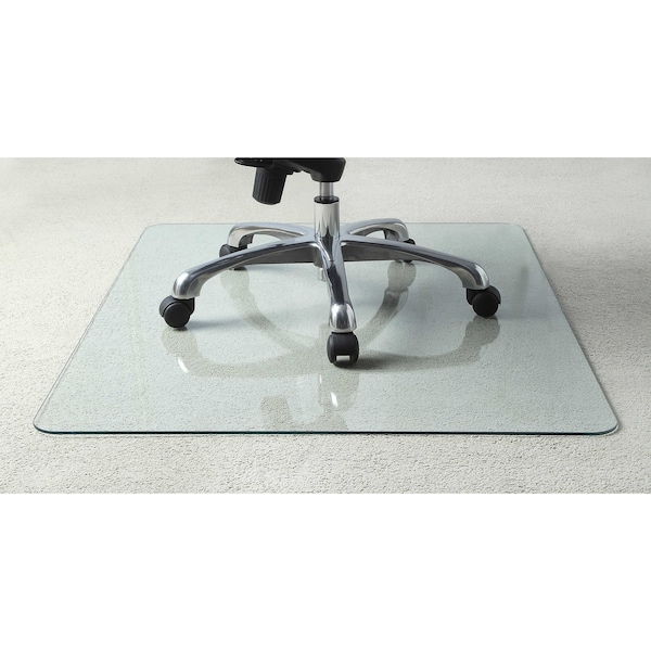 Lorell Tempered Glass Chairmat, 36" L x 46" W - 82833