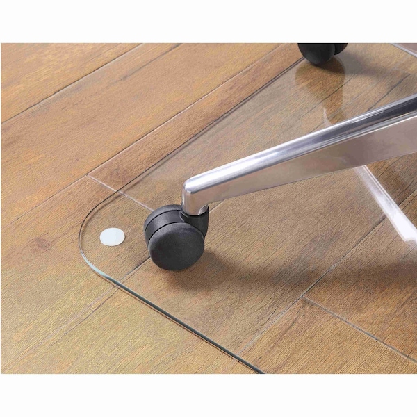 Lorell Tempered Glass Chairmat, 36" L x 46" W - 82833