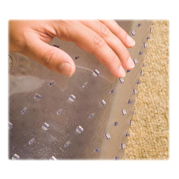 Aleco Chair Mat 43"x53", Traditional Lip Shape, Clear, for Carpet - 122183