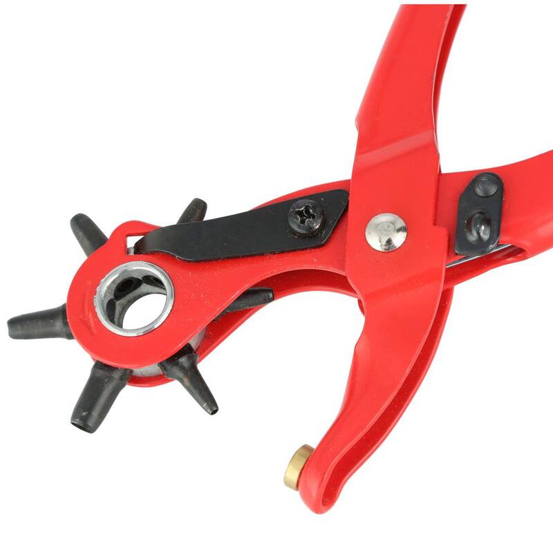 KNIPEX Heavy Duty Forged Steel Revolving Punch Pliers with Red Powder Coating - 90 70 220