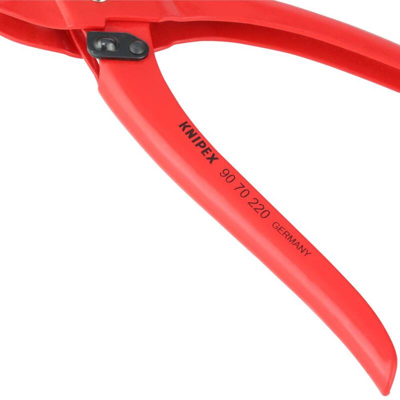 KNIPEX Heavy Duty Forged Steel Revolving Punch Pliers with Red Powder Coating - 90 70 220