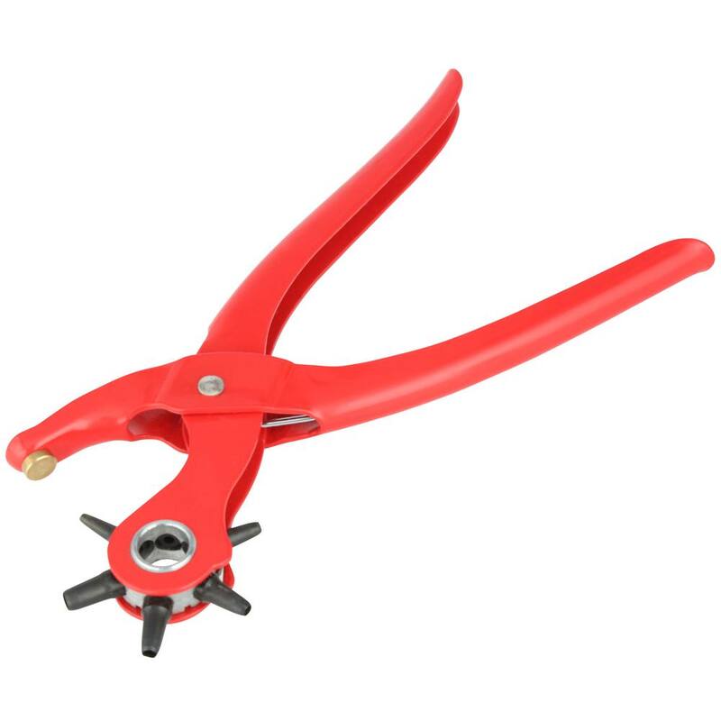 KNIPEX Heavy Duty Forged Steel Revolving Punch Pliers with Red Powder Coating - 90 70 220