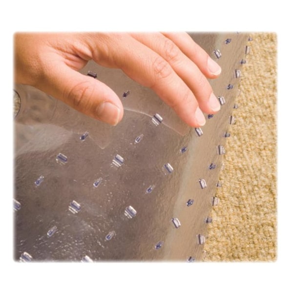Aleco Chair Mat 36"x48", Traditional Lip Shape, Clear, for Carpet - 122083