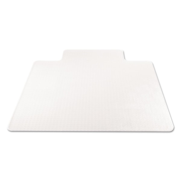 Deflecto Chair Mat 45"x53", Traditional Lip Shape, Clear, for Carpet, Thickness: 1/2" - CM14233