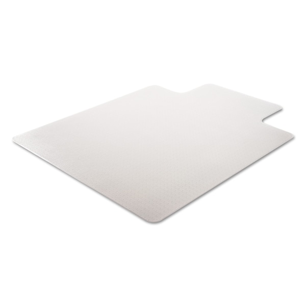 Deflecto Chair Mat 45"x53", Traditional Lip Shape, Clear, for Carpet, Thickness: 1/2" - CM14233