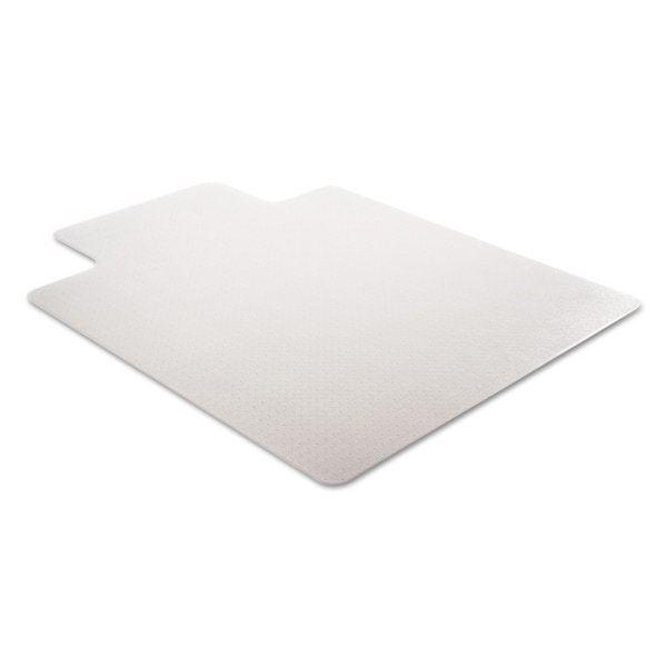 Deflecto Chair Mat 45"x53", Traditional Lip Shape, Clear, for Carpet, Thickness: 1/2" - CM14233