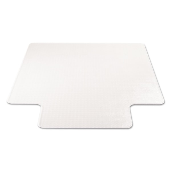 Deflecto Chair Mat 45"x53", Traditional Lip Shape, Clear, for Carpet, Thickness: 1/2" - CM14233