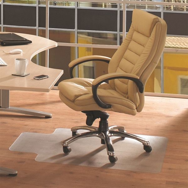 Floortex Advantagemat Vinyl Lipped Chair Mat for Hard Floor - 45" x 53" - FR12341520LV
