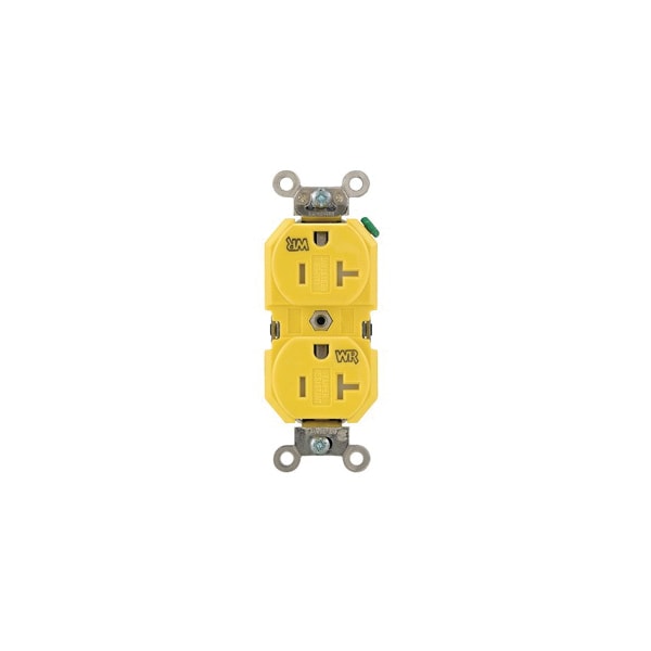 Leviton Wall Fixture 20A-125V T&Wr Comm Rcpt - TWR20-Y