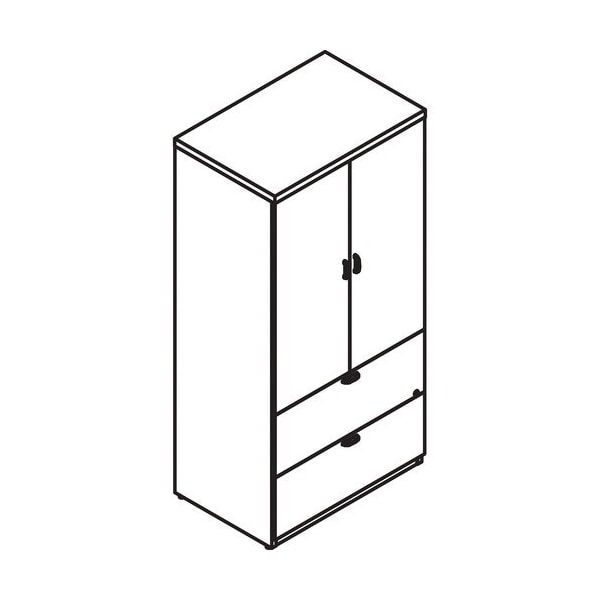 Groupe Lacasse Storage Unit, Lat File, 36inx20inx65-1/2in, Hard Rock Maple - LAS71D2065LFBE