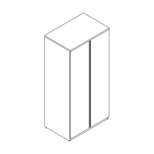 Groupe Lacasse Wardrobe Storage Unit, Linear Handle, 36inWx24inDx73inH, Niagara - LAS4LN243673BA
