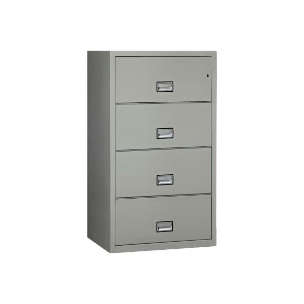 Phoenix Safe International Phoenix Safe Lateral 31" 4-Drawer Fire and Water Resistant File Cabinet, Light Gray - LAT4W31LG - LAT4W31LG