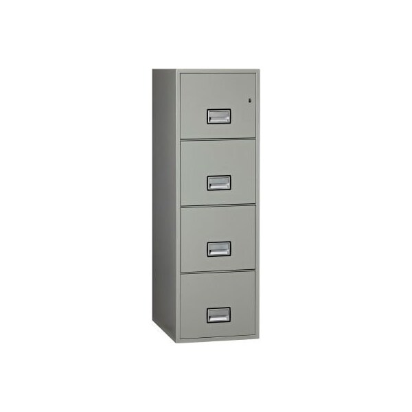 Phoenix Safe International Phoenix Safe Vertical 25" 4-Drawer Letter Fire and Water Resistant File Cabinet, Lt Gray - LTR4W25LG - LTR4W25LG