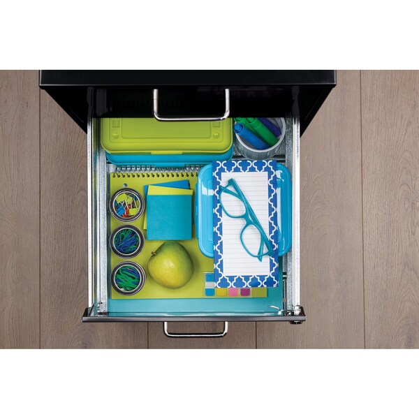 Space Solutions 14.25 in W 2 Drawer Mobile Vertical File Cabinet, Black - 16872