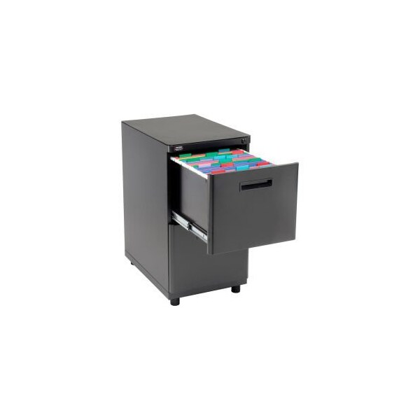 Global Equipment Interion 2 Drawer Pedestal File/File - Black - 773239