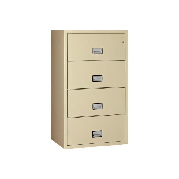 Phoenix Safe International Phoenix Safe Lateral 31" 4-Drawer Fire and Water Resistant File Cabinet, Putty - LAT4W31P - LAT4W31P