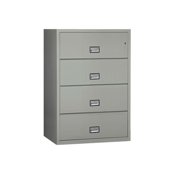 Phoenix Safe International Phoenix Safe Lateral 38" 4-Drawer Fire and Water Resistant File Cabinet, Light Gray - LAT4W38LG - LAT4W38LG