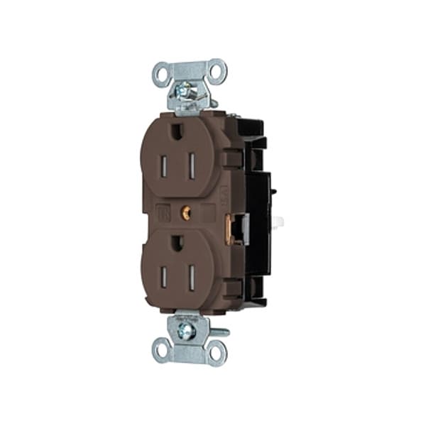 Hubbell Receptacle, 1/2 hp, 125V AC, NEMA 5-15R - BR15STTR